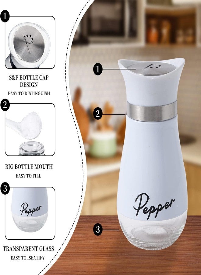 Afrodite Salt & Pepper Shakers Set, Refillable Stainless Steel Salt Pepper Container Spice Shakers Bottle for Home Kitchen, Restaurant, Picnic - Image 2